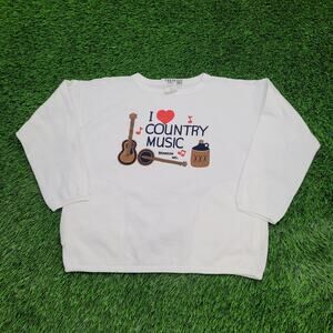Vintage Country Music Sweatshirt Womens Large 21x22 Boxy